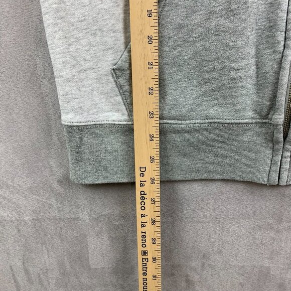 J Crew Men Sweater Large Gray Heather Colorblock Full Zip Long Sleeve Sweatshirt - Picture 4 of 7